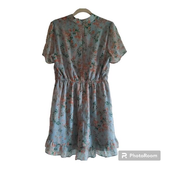 Dee Elly Acappella Mock Neck Ruffle Dress - Picture 4 of 4